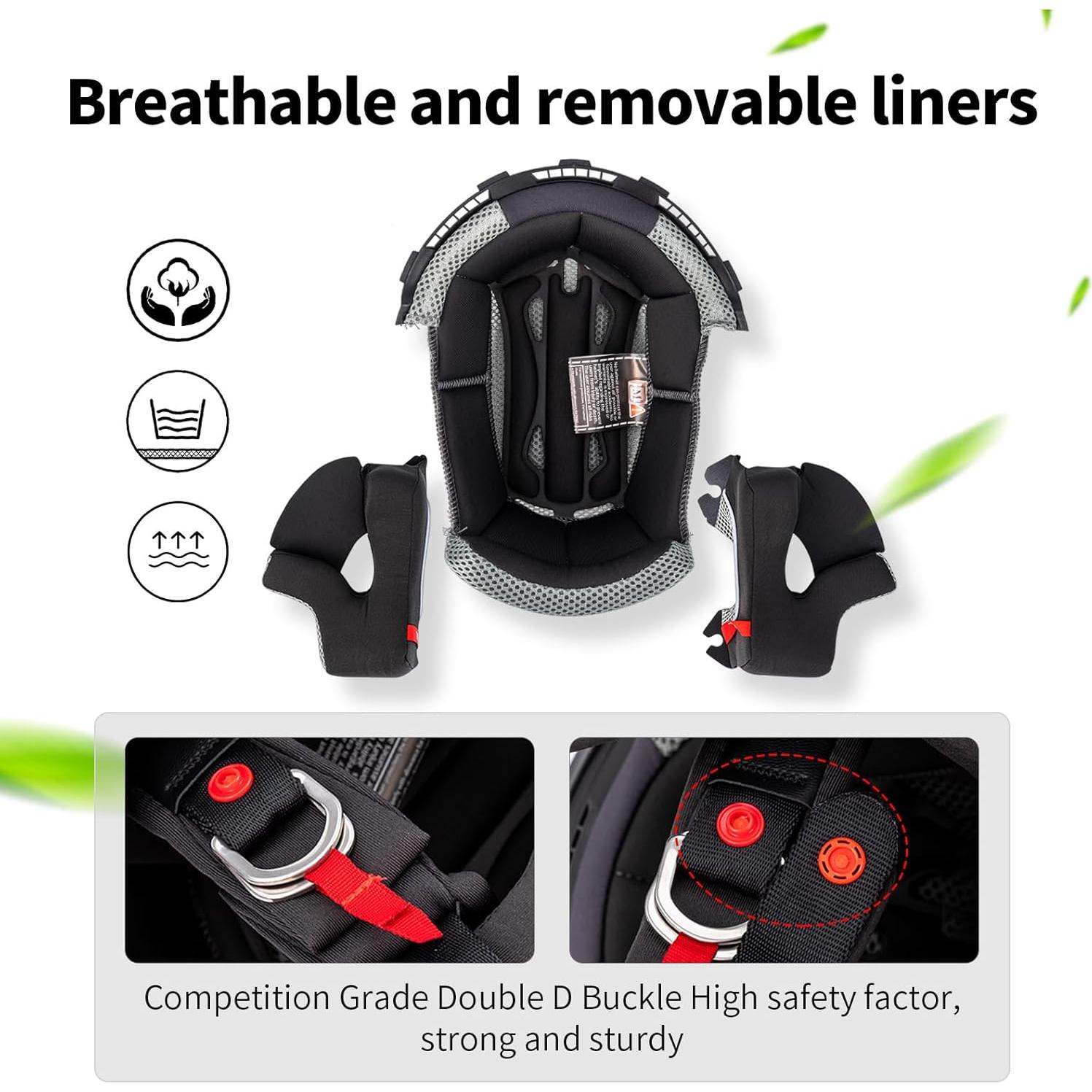 Casco de Motocross VCOROS H637 Adulto Negro Rojo