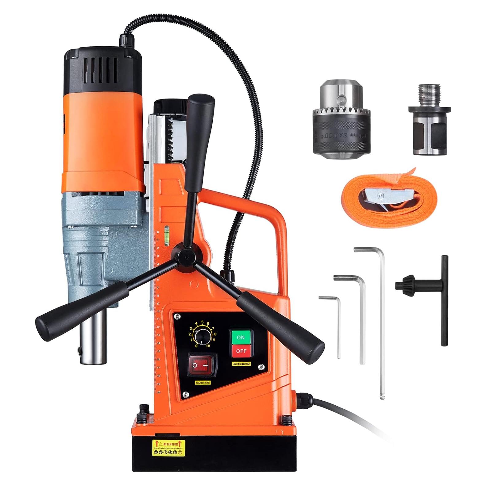 Prensa de Taladro Magnético VEVOR 1550W 50mm 10 Velocidades