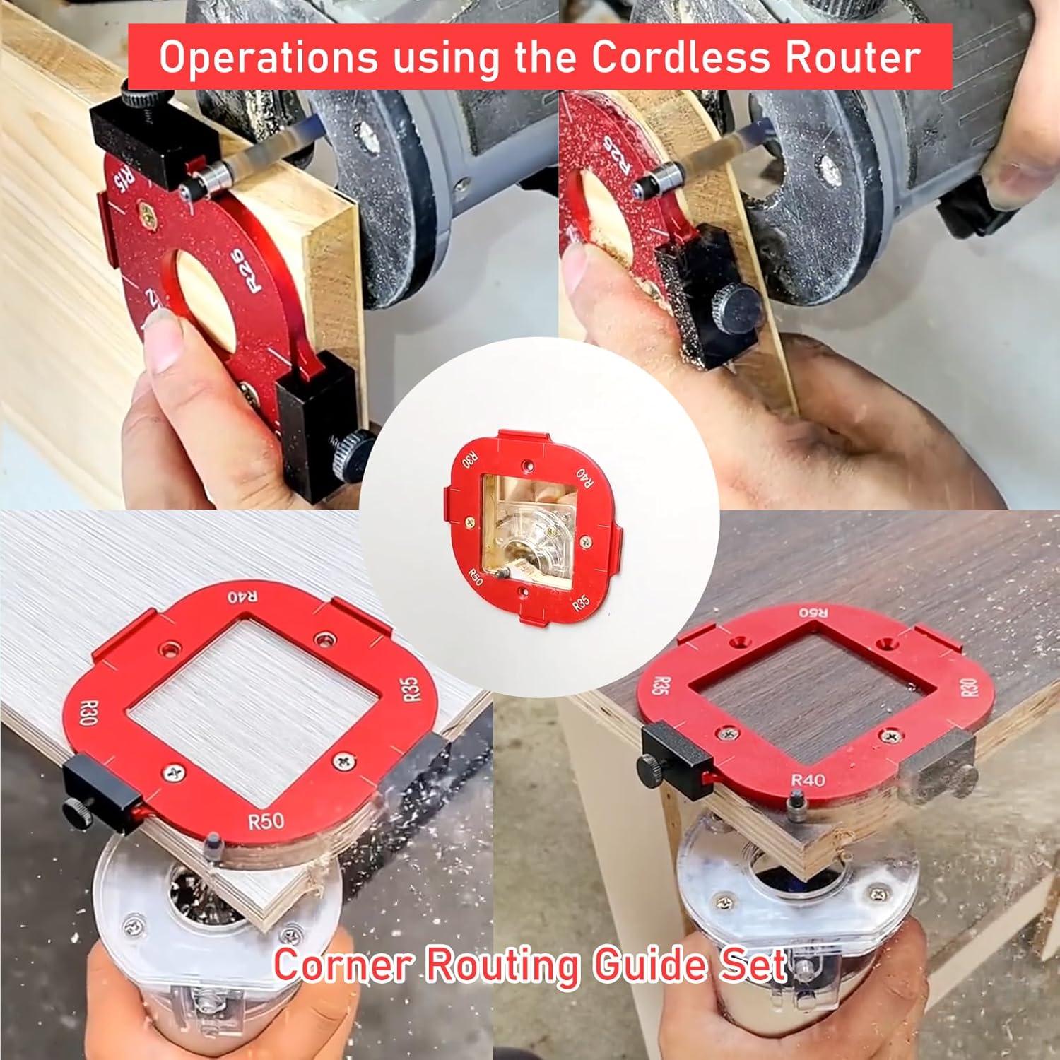 Plantilla de radio de esquina FTLKIBMD para enrutador 13x13cm