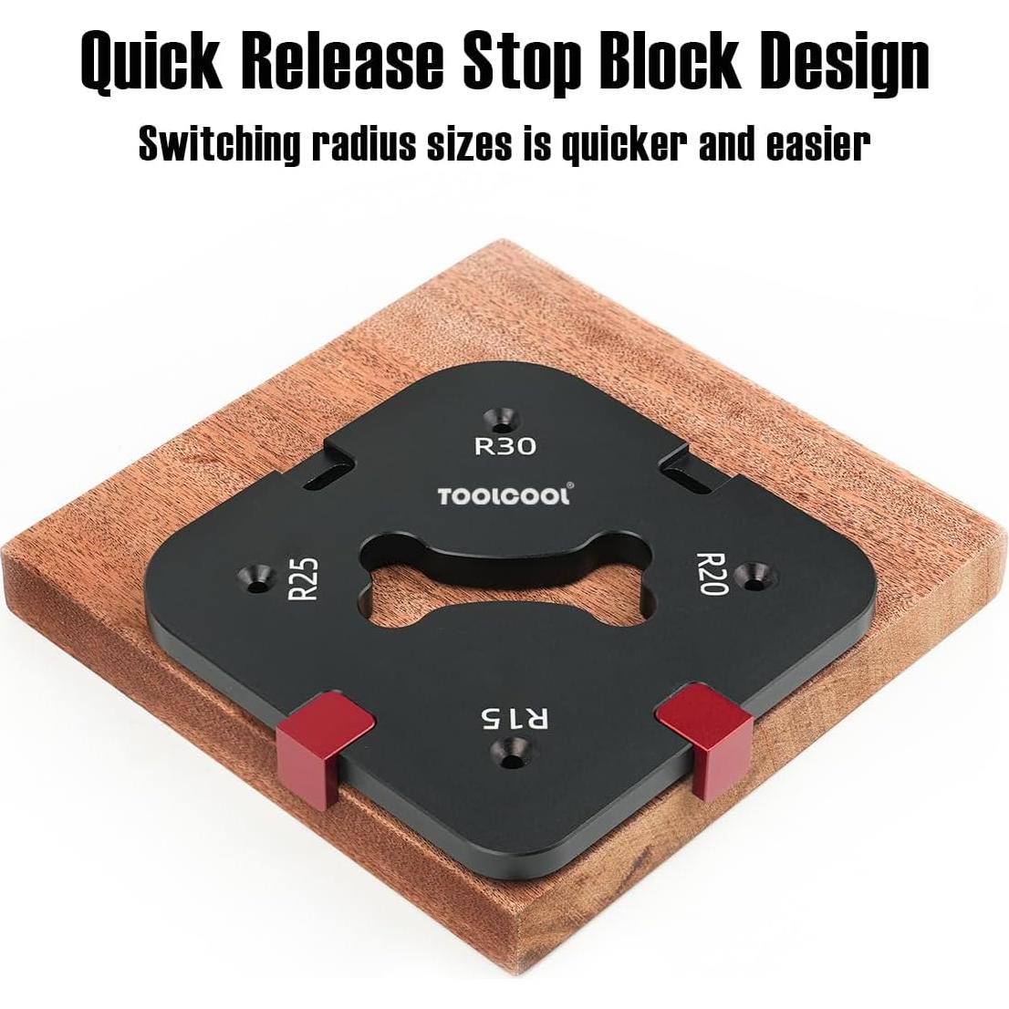 Plantilla de Radio de Esquina Toolcool - Aluminio CNC, 8 Tamaños