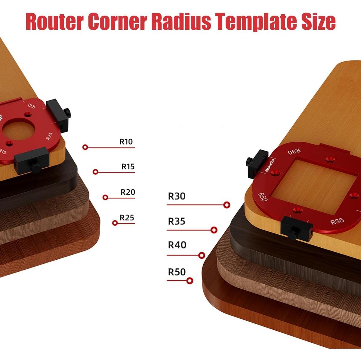 Plantilla de Radio de Esquina IMeanTop - Aluminio 8 Tamaños