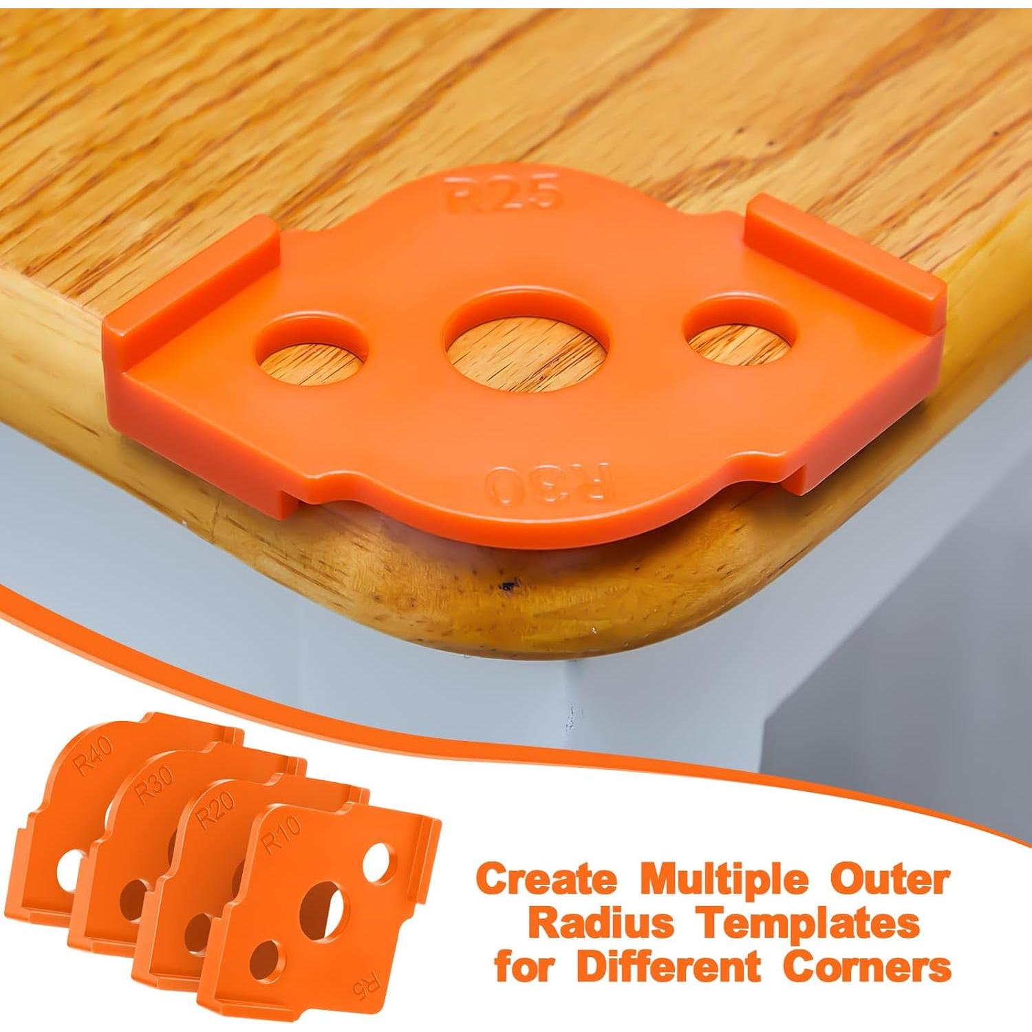 Plantillas de Router de Esquina Xuhal 4 Pcs ABS R5-R40