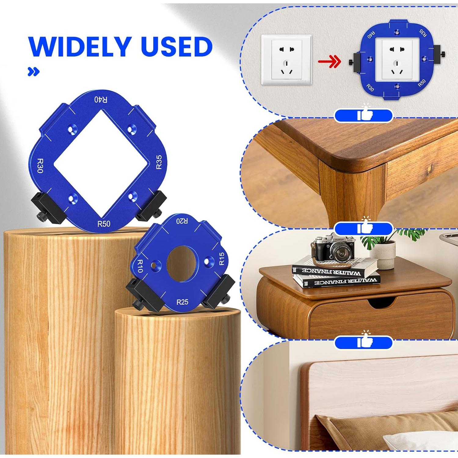 Plantilla de Router de Aluminio Neitra para Bordes Redondeados