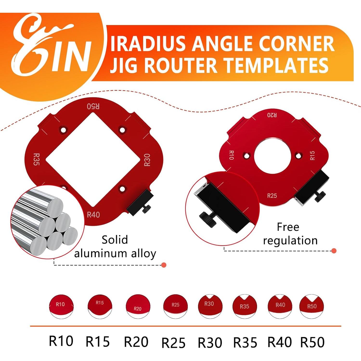 Plantillas de Router de Aluminio ETCYAOXIN para Carpintería