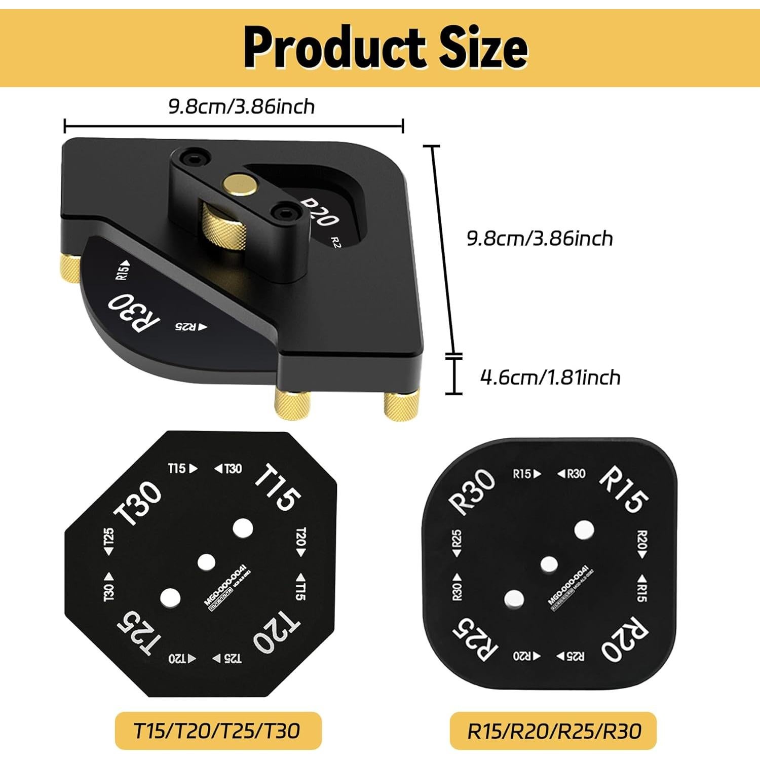Plantilla de Router Esquina 8 en 1 Aleación Aluminio AmaCielo