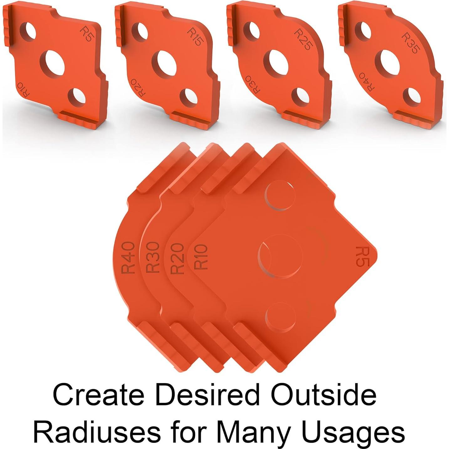 Plantillas de Router inBovoga 4 Pcs ABS CNC Esquinas Redondeadas