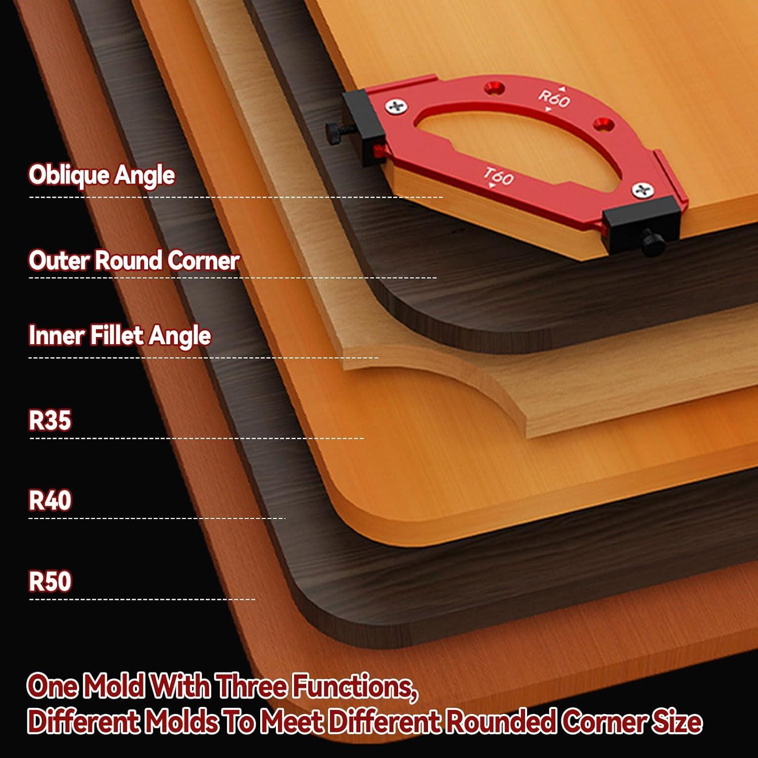 Plantilla de Router de Radio 7 Piezas Newbounce - Corte de Arcos