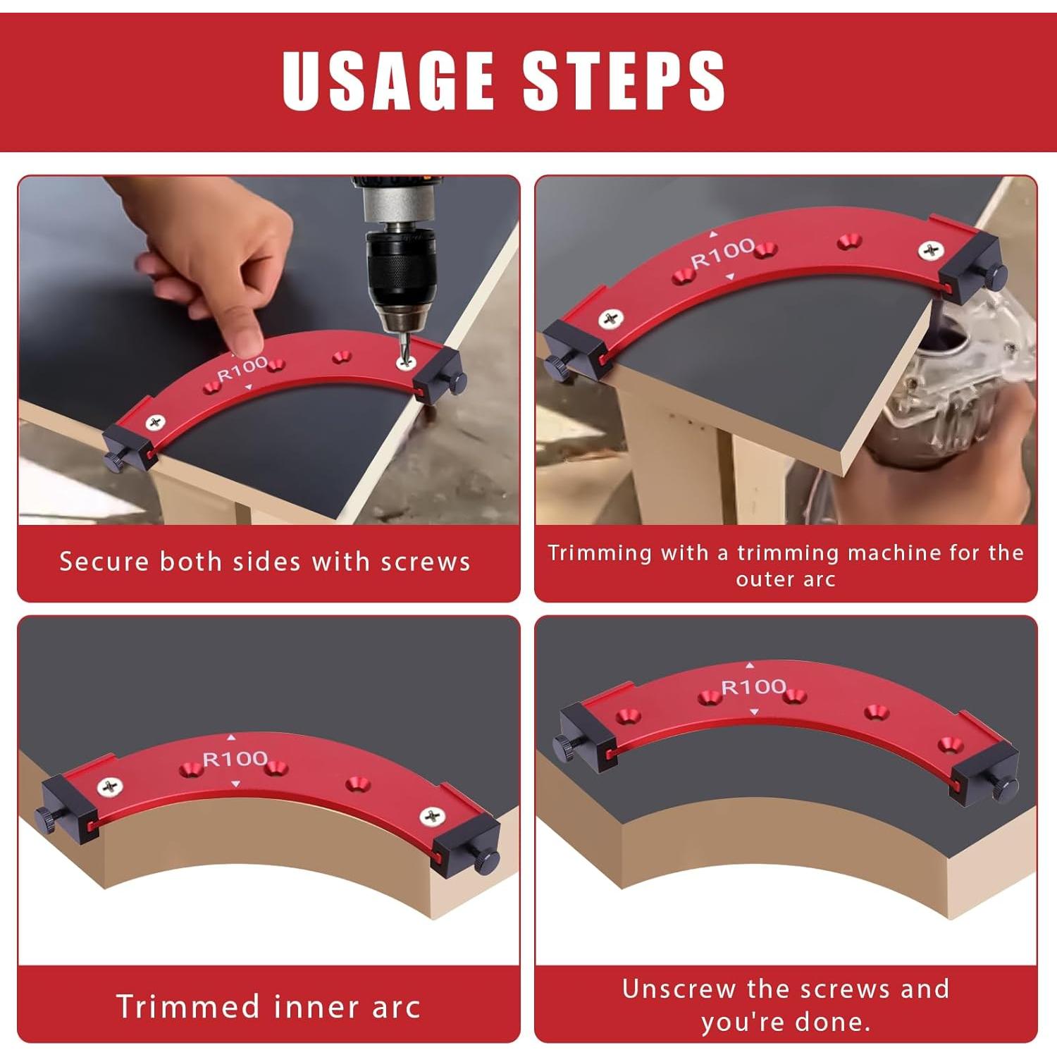 Plantilla de Router de Esquina JSZYO - Aluminio 5 Piezas