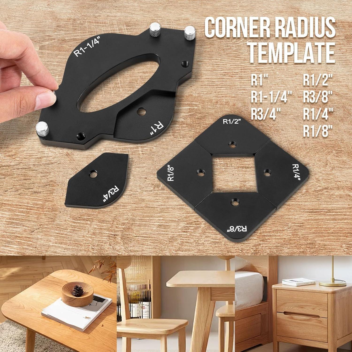 Conjunto de Plantillas de Radio de Esquina Dasqua 7 Piezas