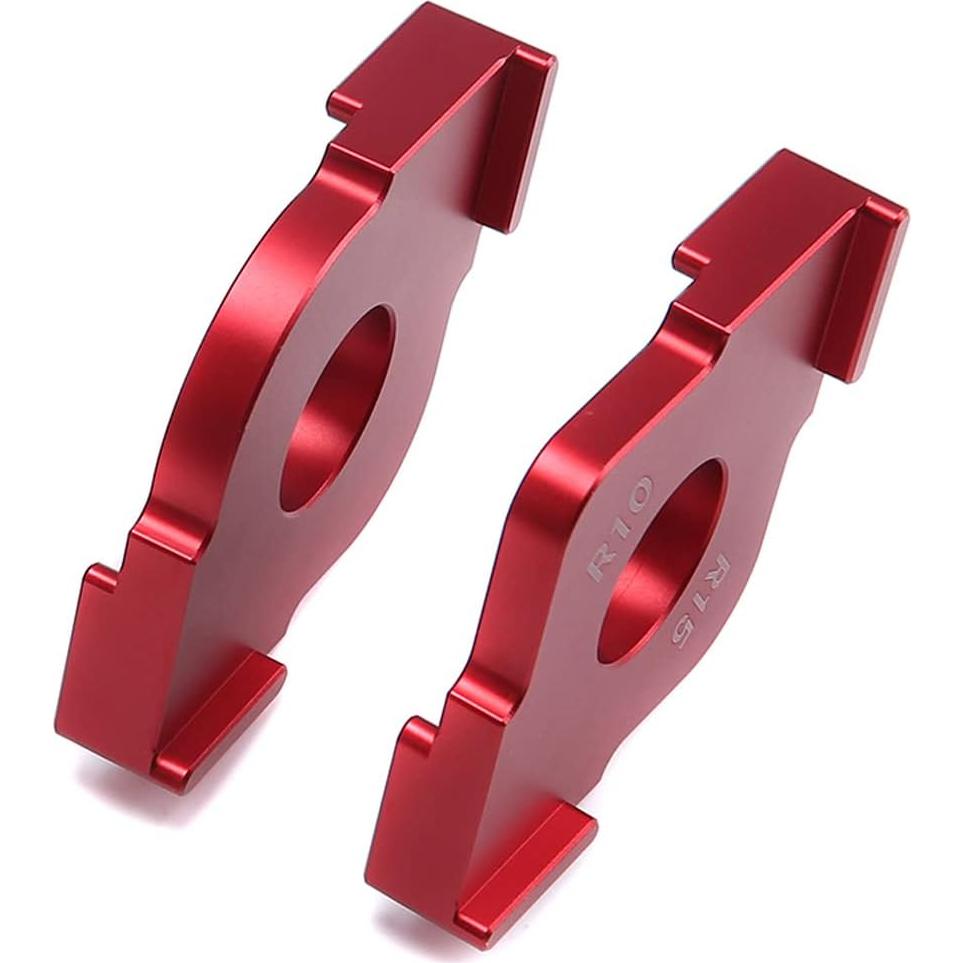 Set of 2 Radius Jig Router Templates - Corner Radius Routing Templates, Aluminium Alloy, Rounded Corners Router Bit Templates for Woodworking, R10 R15 R20 R30