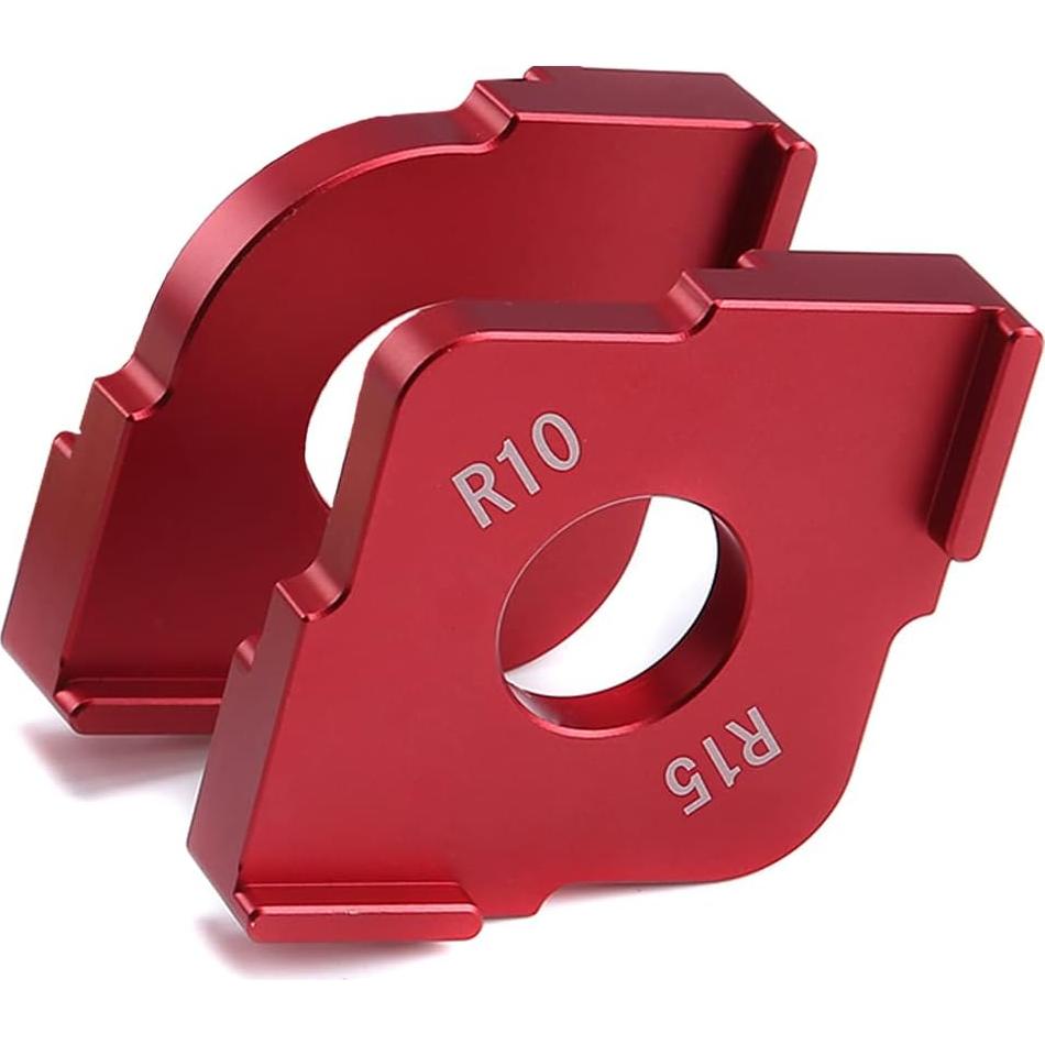 Set of 2 Radius Jig Router Templates - Corner Radius Routing Templates, Aluminium Alloy, Rounded Corners Router Bit Templates for Woodworking, R10 R15 R20 R30