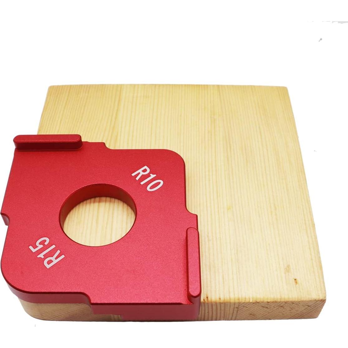 Set of 2 Radius Jig Router Templates - Corner Radius Routing Templates, Aluminium Alloy, Rounded Corners Router Bit Templates for Woodworking, R10 R15 R20 R30