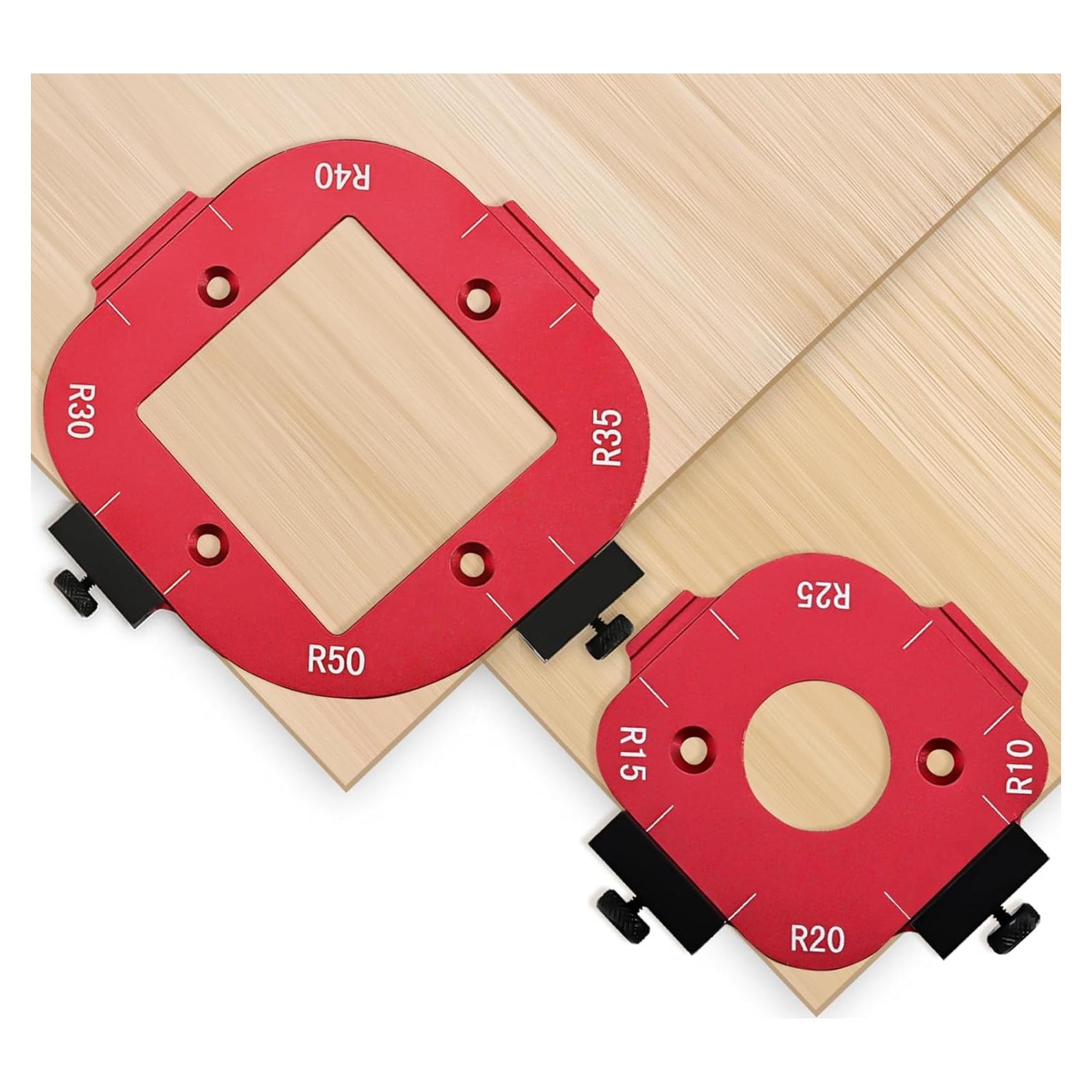 Plantilla de radio de esquina Draxzor 8 en 1 de aluminio