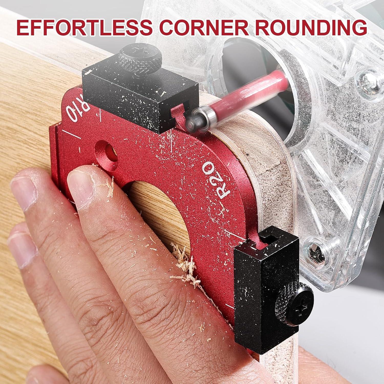 Plantilla de radio de esquina Draxzor 8 en 1 de aluminio