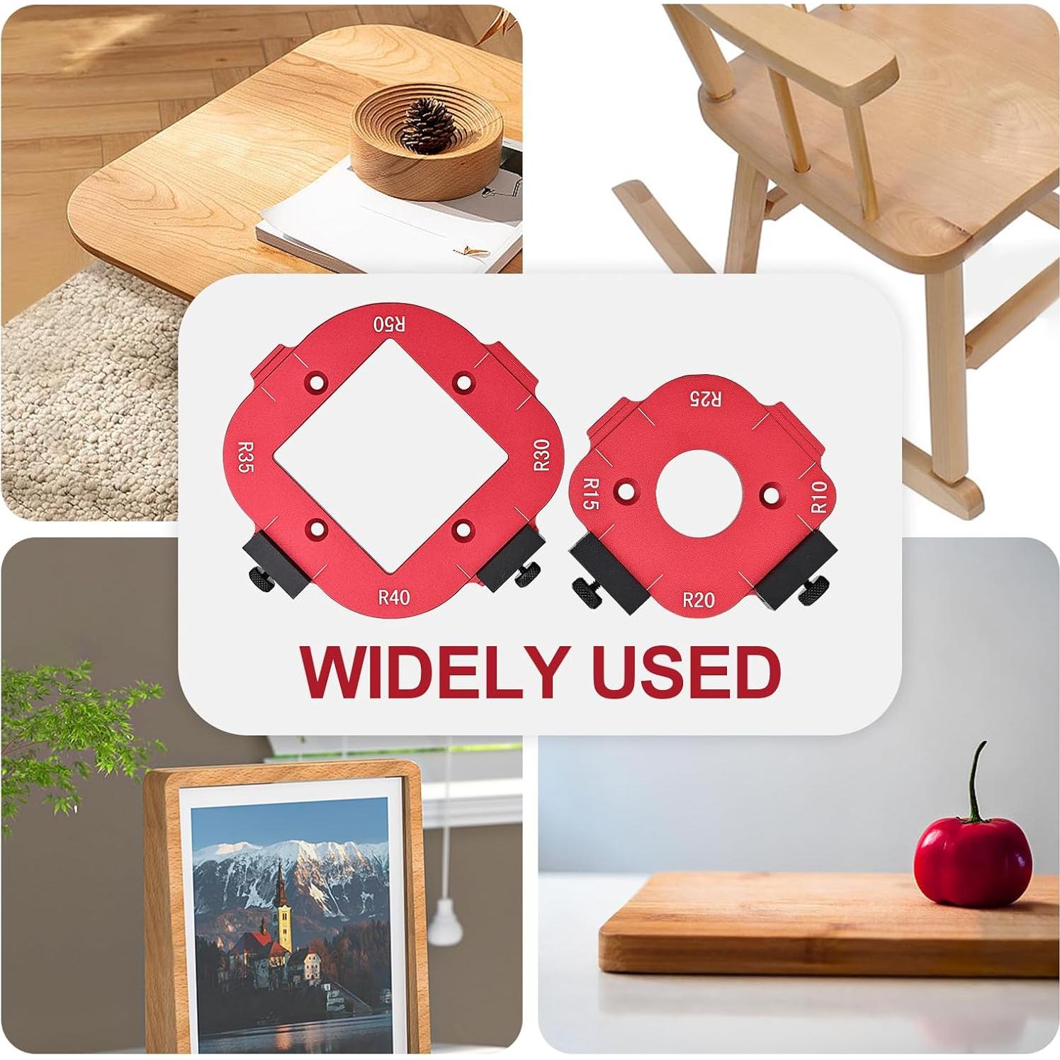 Plantilla de radio de esquina Draxzor 8 en 1 de aluminio