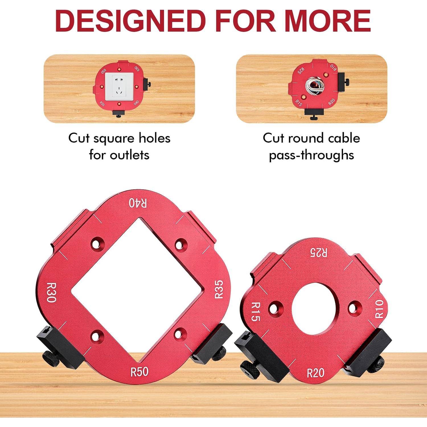 Plantilla de radio de esquina Draxzor 8 en 1 de aluminio