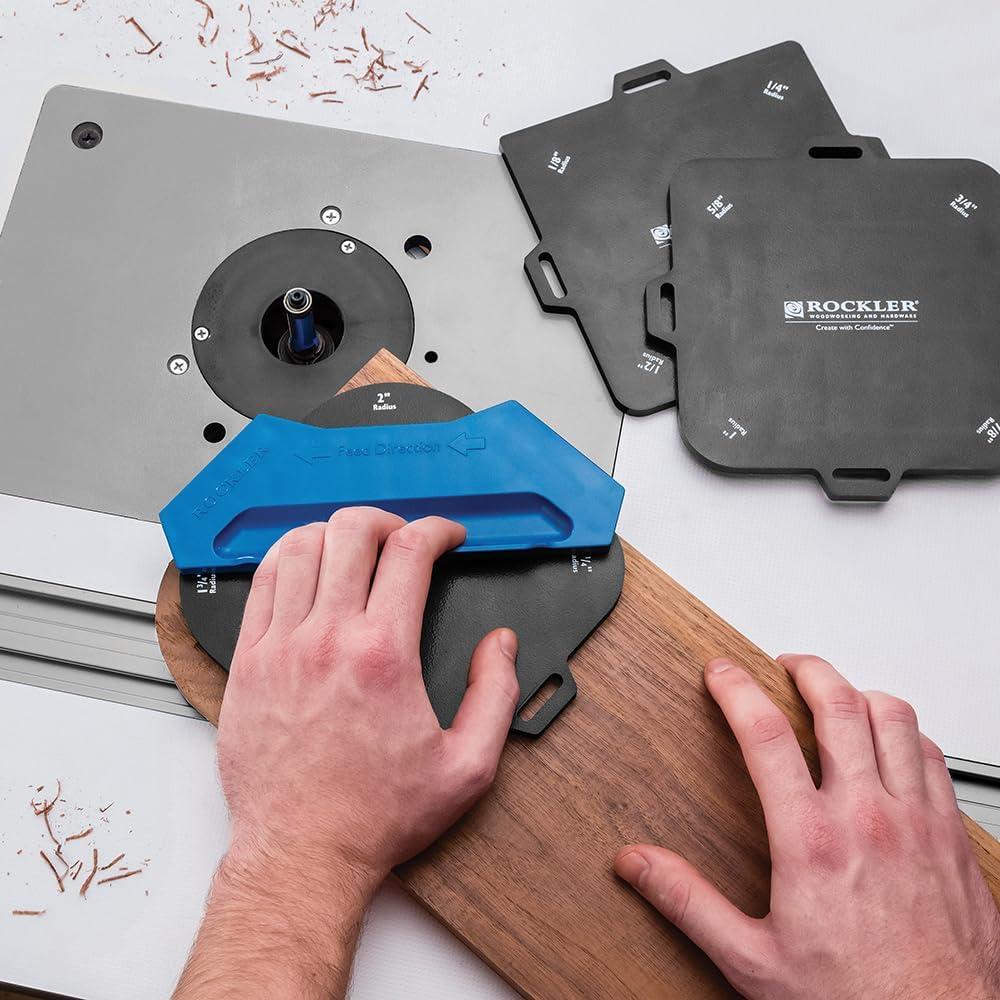 Juego de 3 Plantillas de Router Rockler para Cortar Esquinas