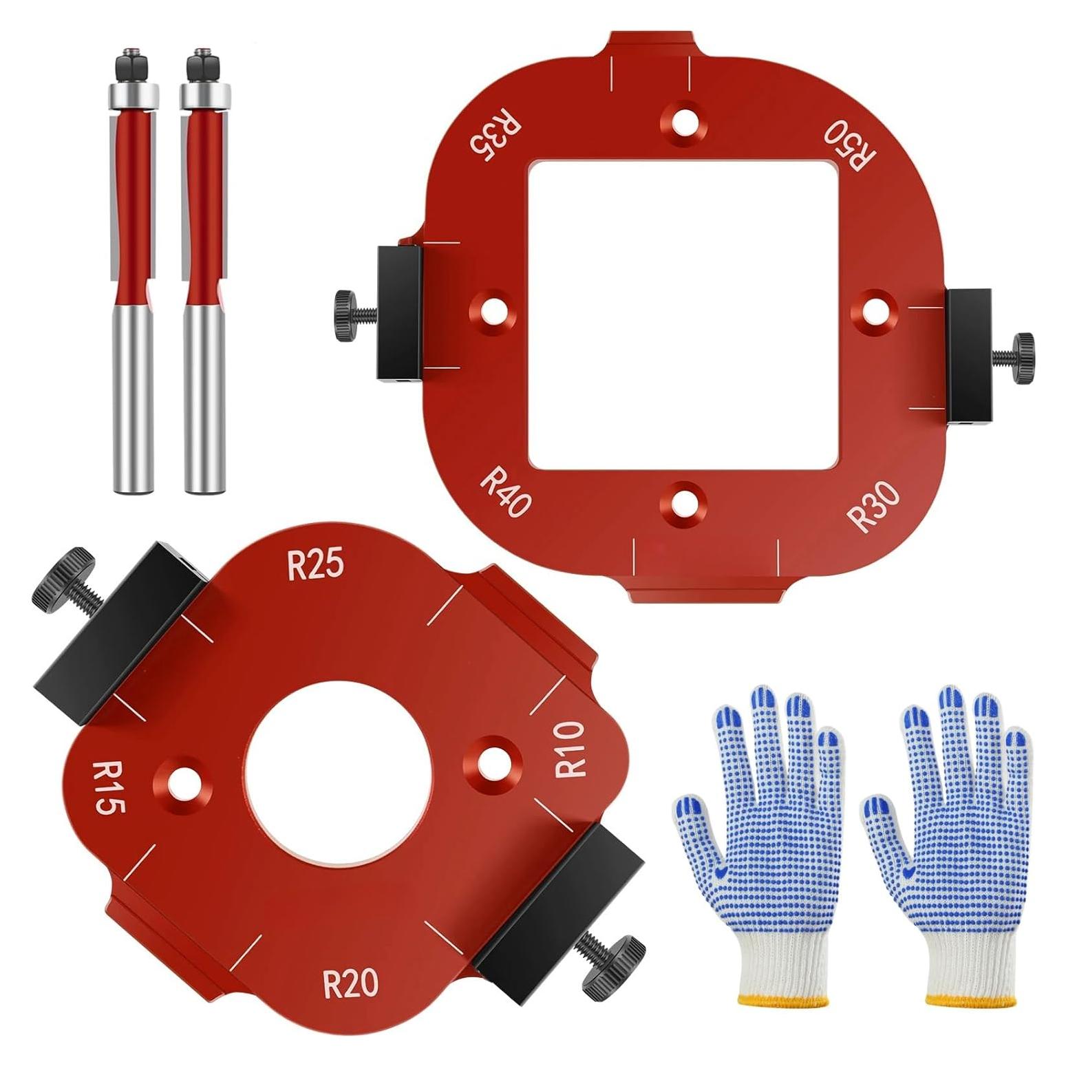 Plantilla de Radio de Esquina para Router YiJAYiCAMA - 2 Pcs R10-R50