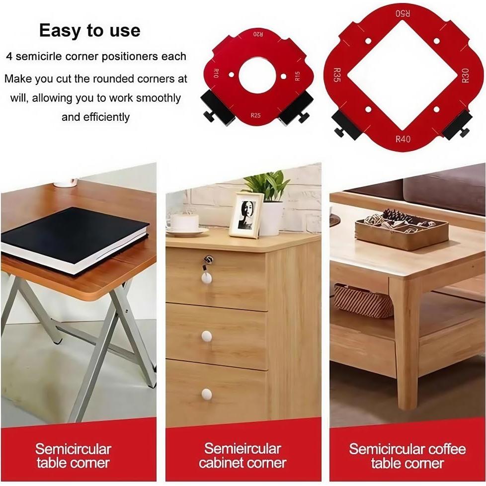 Plantilla de Radio de Esquina para Router YiJAYiCAMA - 2 Pcs R10-R50