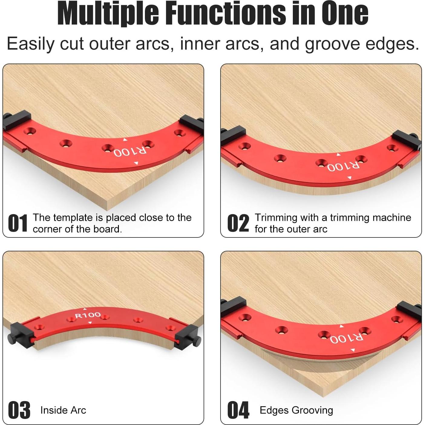 Juego de Plantillas de Radio de Esquina PMMJ 5 Piezas
