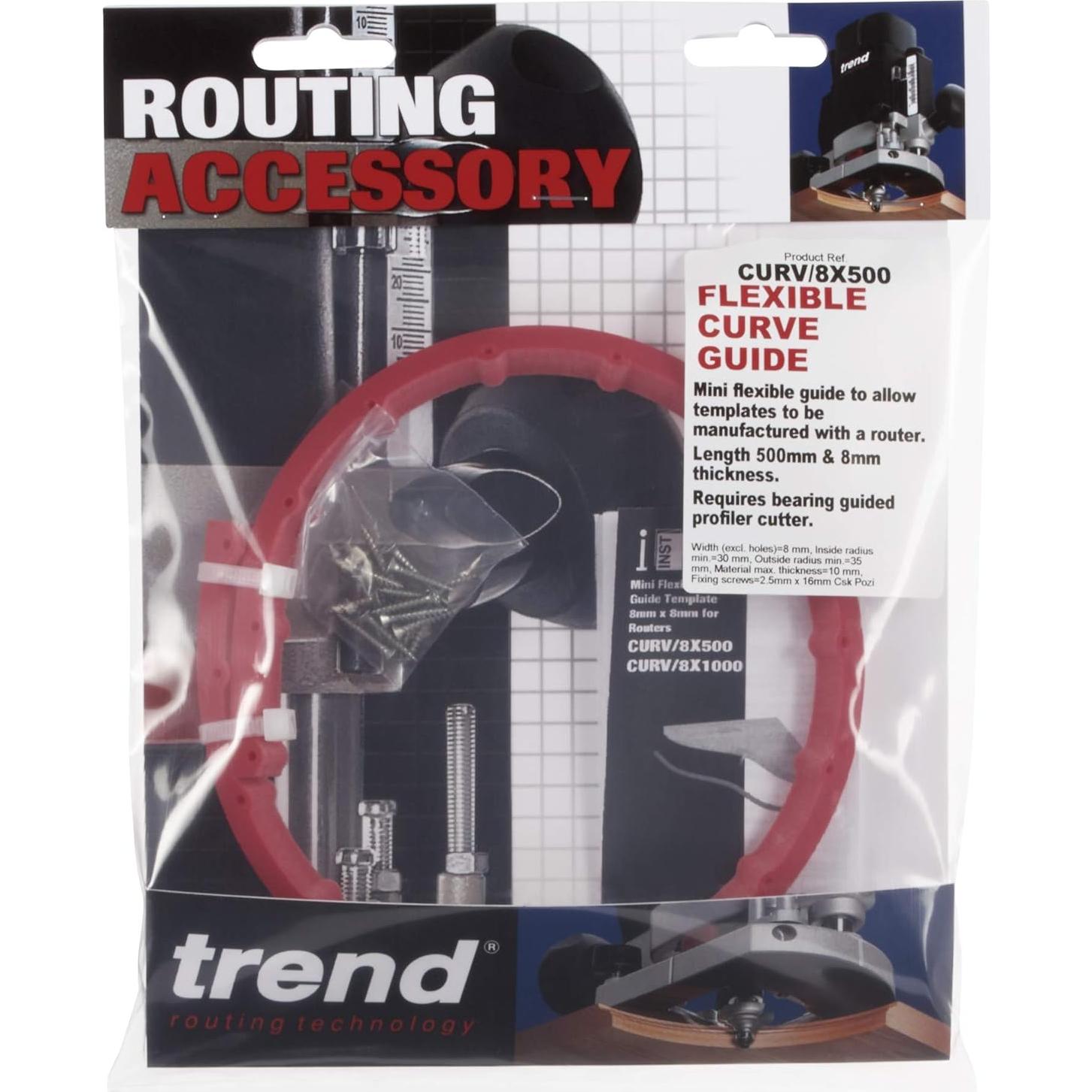 Guía Curva Flexible Mini Trend 49.5 cm para Router CURV/8X500
