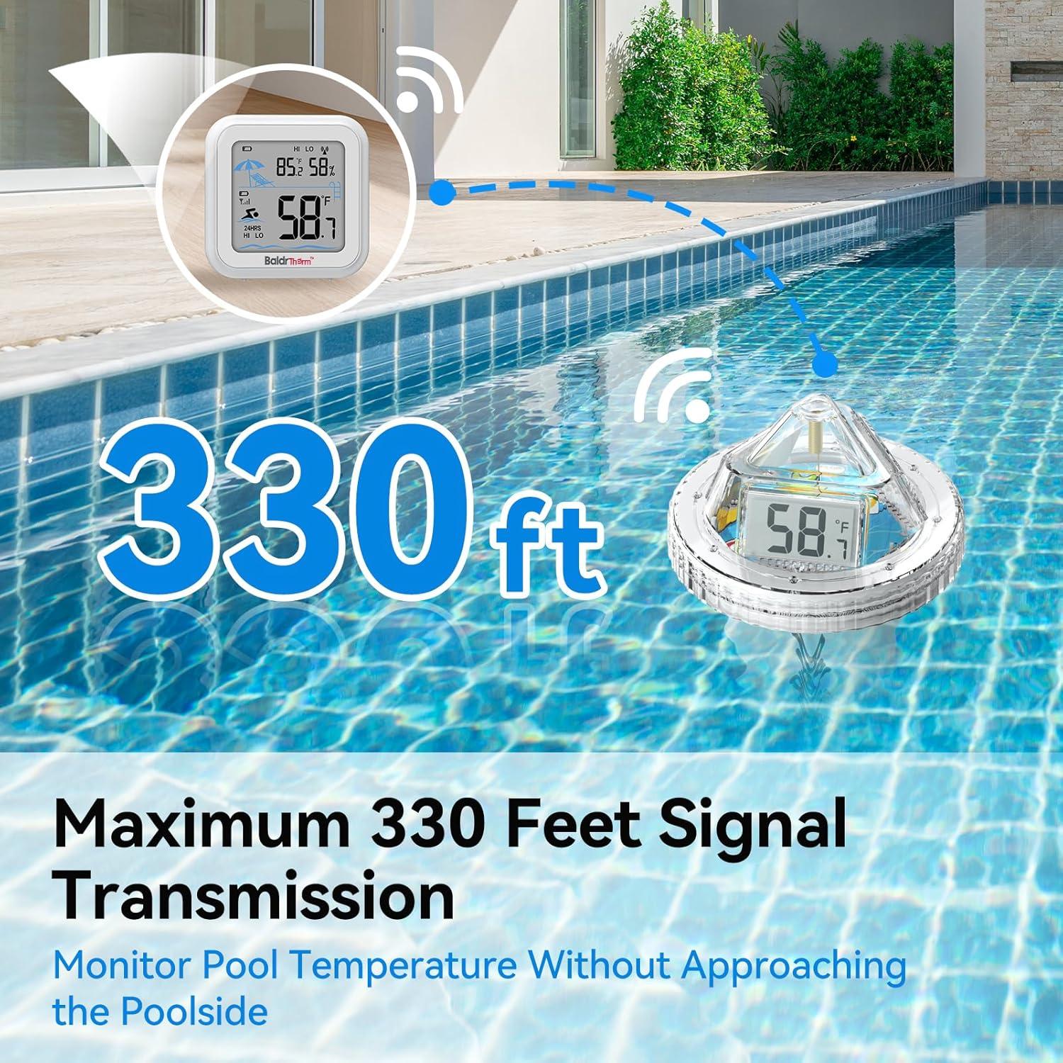 Termómetro de piscina inteligente BaldrTherm WiFi IPX7 360°