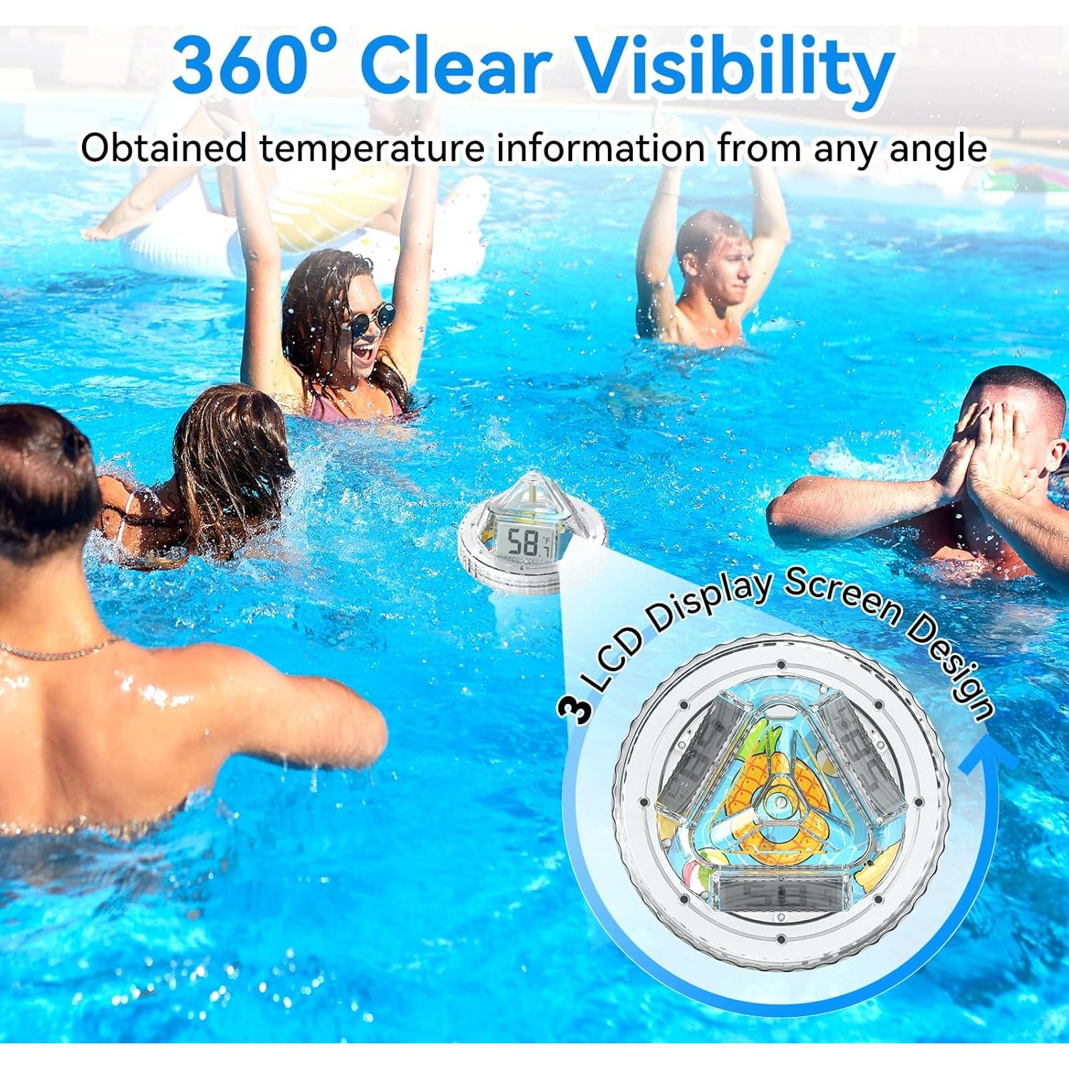 Termómetro de piscina inteligente BaldrTherm WiFi IPX7 360°