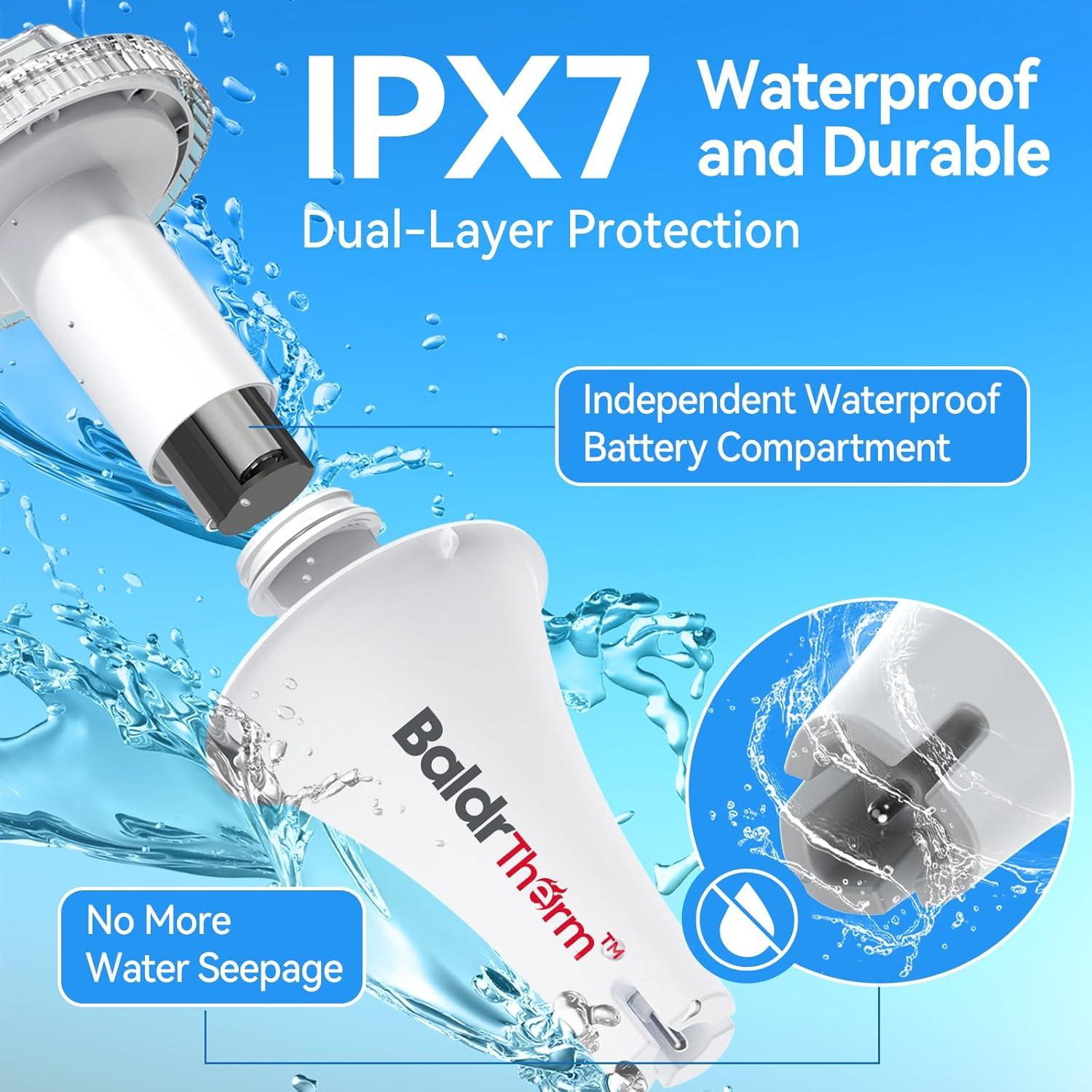 Termómetro de piscina inteligente BaldrTherm WiFi IPX7 360°