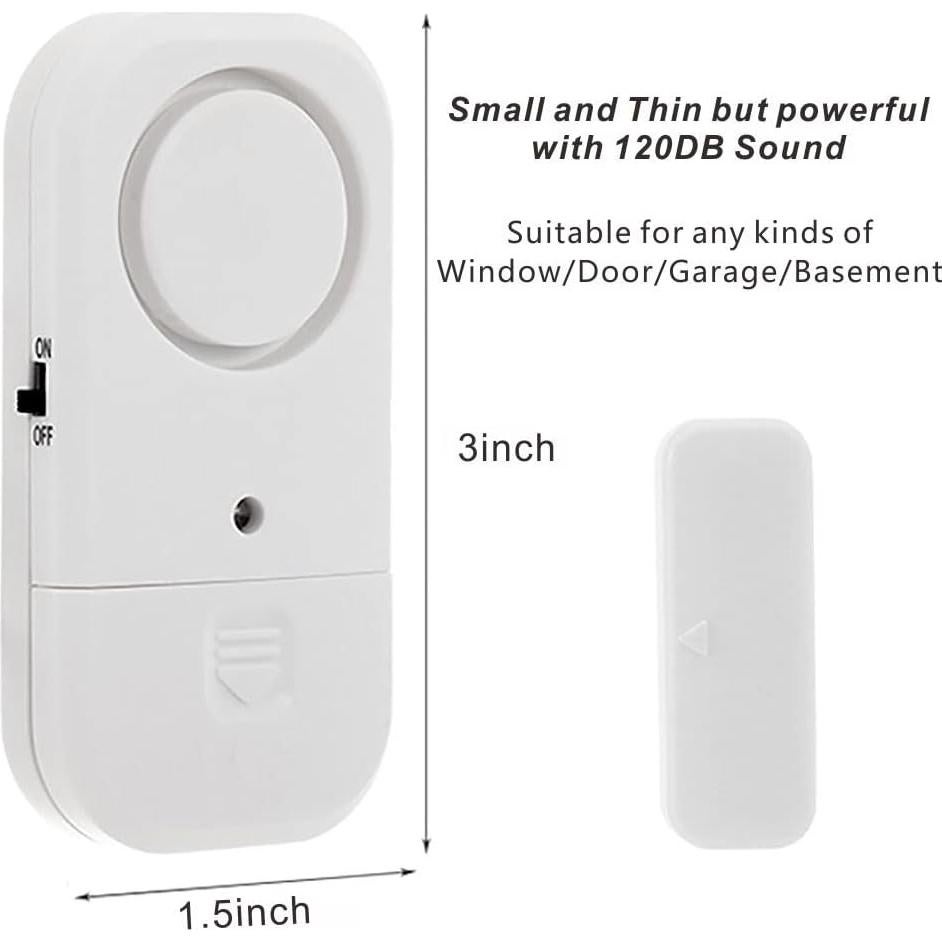 Alarma de Ventana y Puerta Rmweify WT8 - Paquete de 8, 120 dB