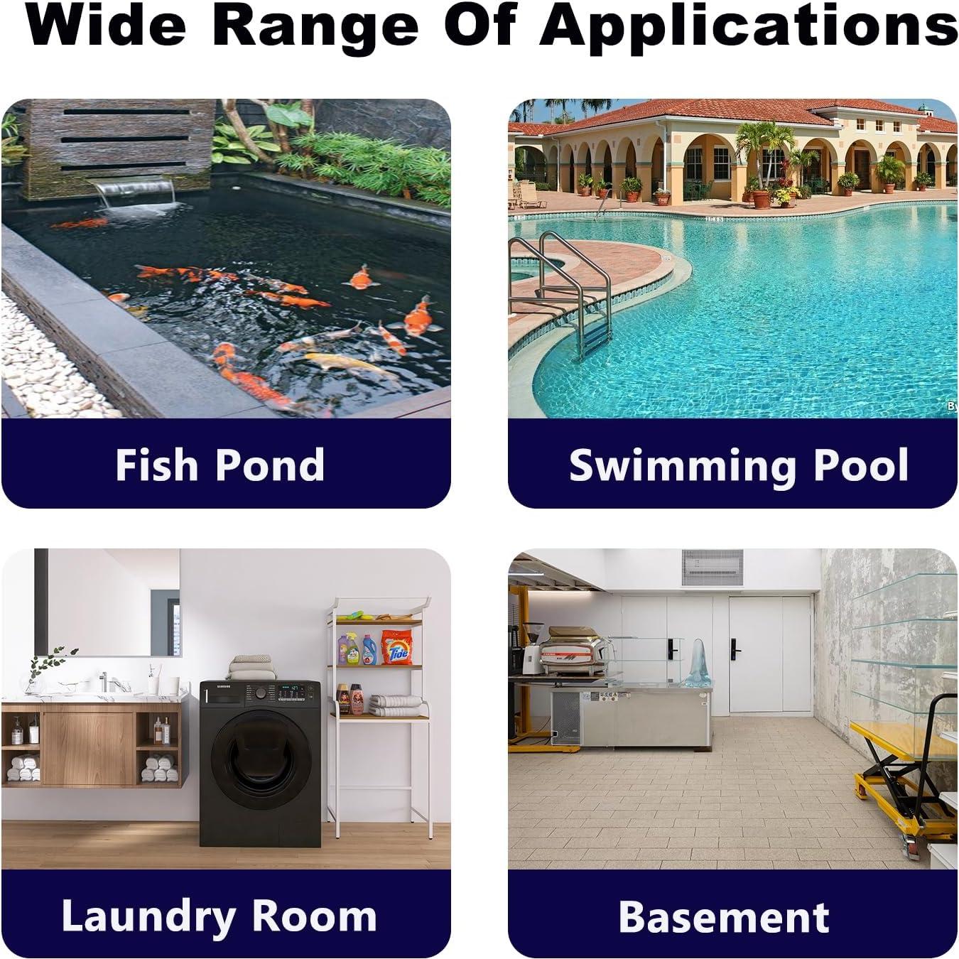 Sump Pump Alarm,110v Water Level Detector Alarm,Water Leak Detection with 110dB and LED Indicator,10ft Cord Small Water Level Sensor for Pool,Pond,Tank