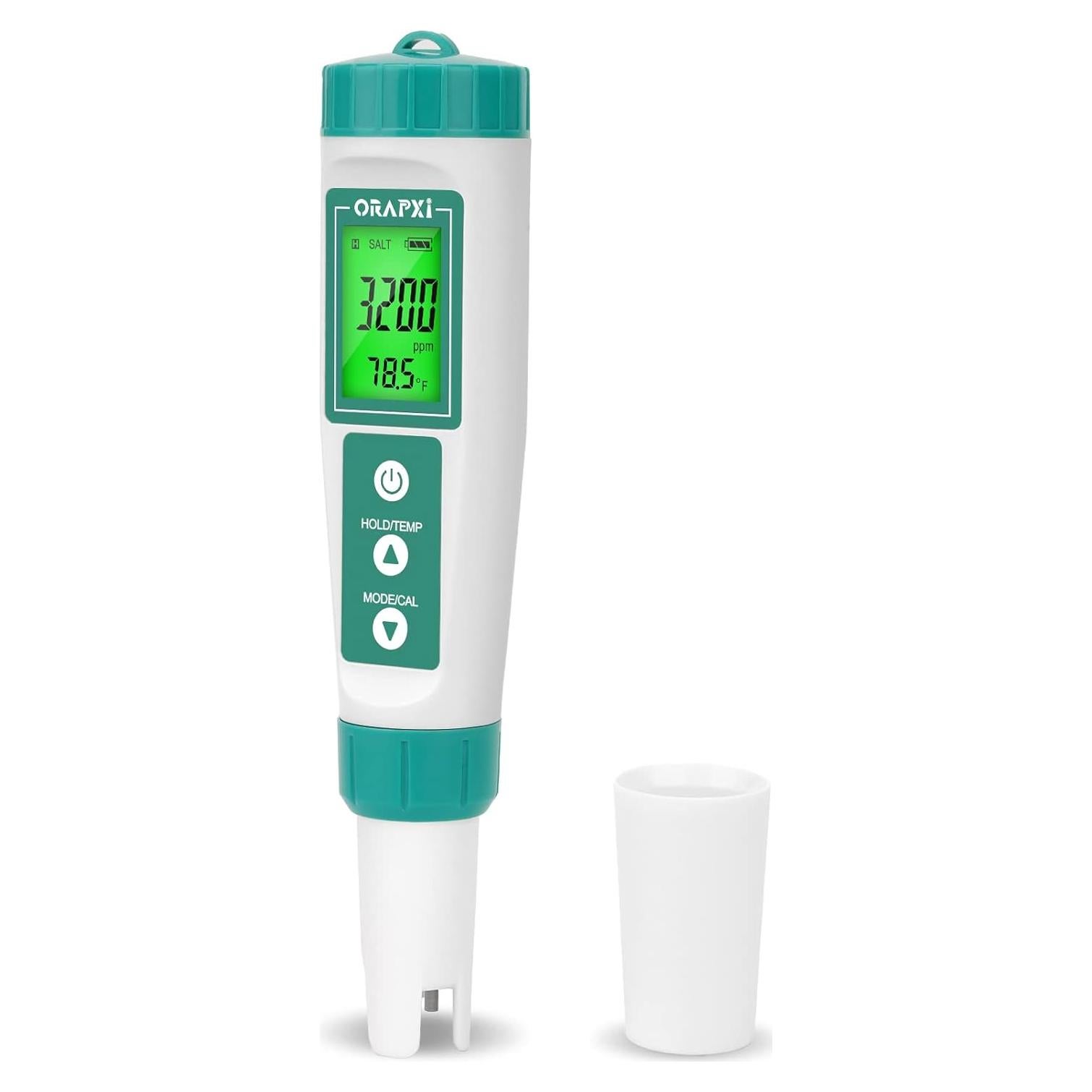 Medidor de Salinidad Profesional ORAPXI 0-9000ppm para Piscinas