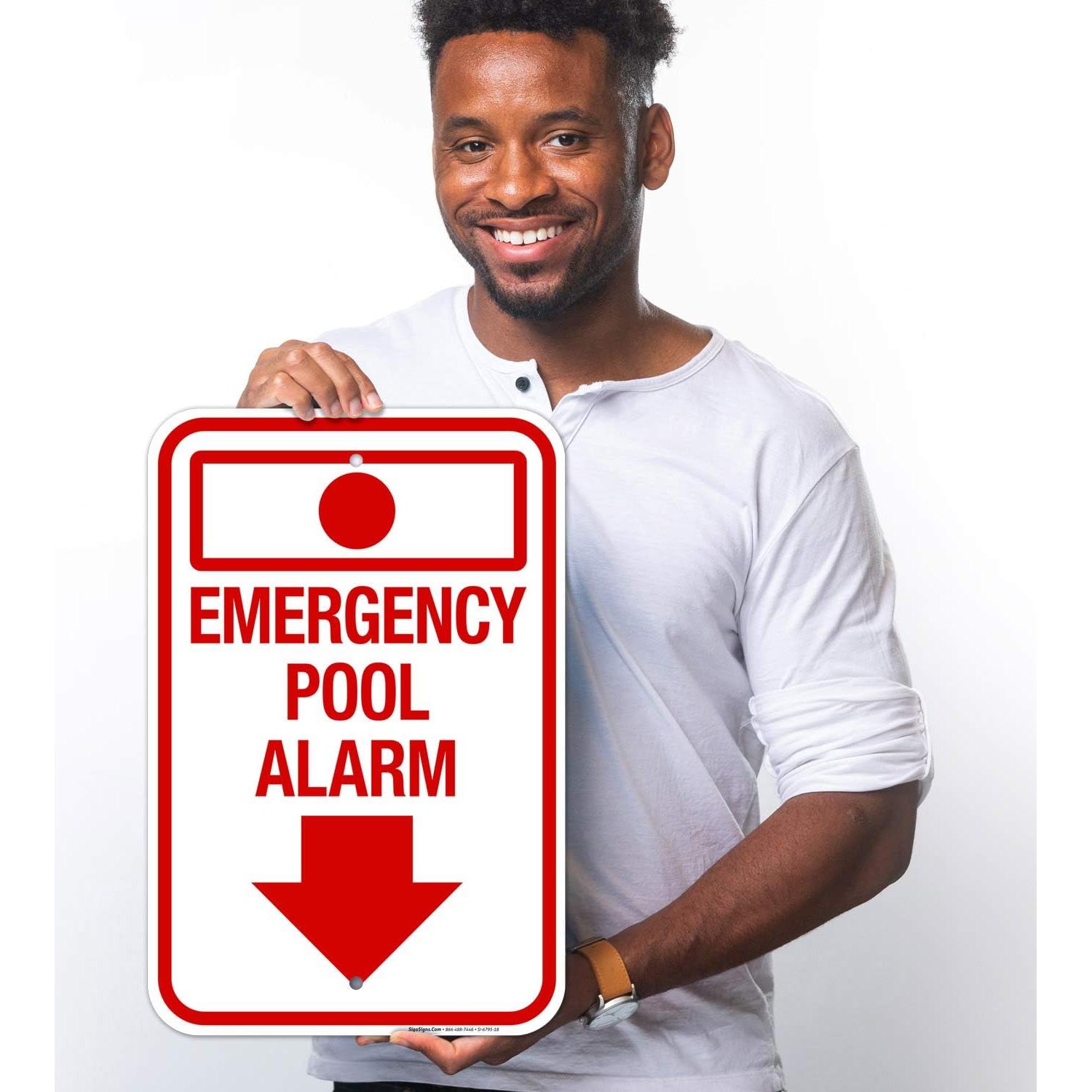 Cartel de Alarma de Emergencia para Piscina Sigo Signs 30x45 cm