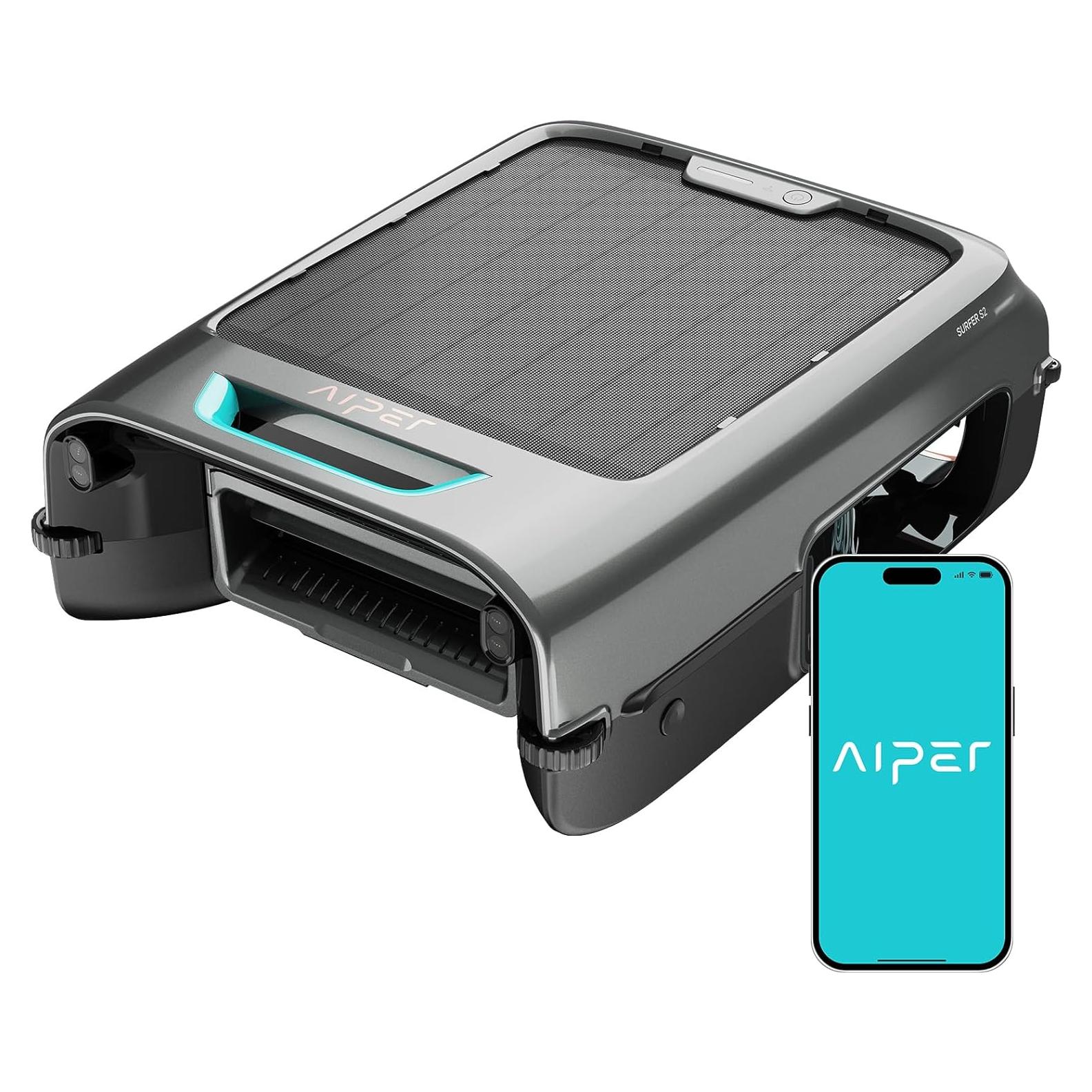 Skimmer Robótico Solar AIPER Surfer S2 para Piscinas 24/7