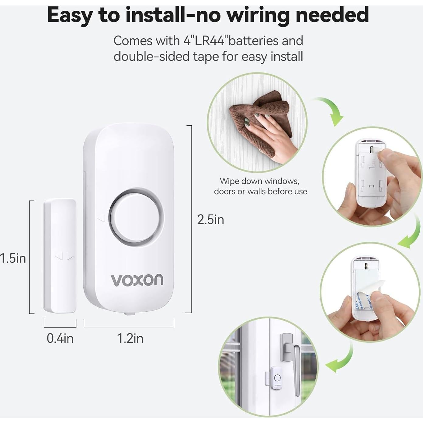 Alarmas de Puerta VOXON 100dB - Seguridad Infantil 2PCS