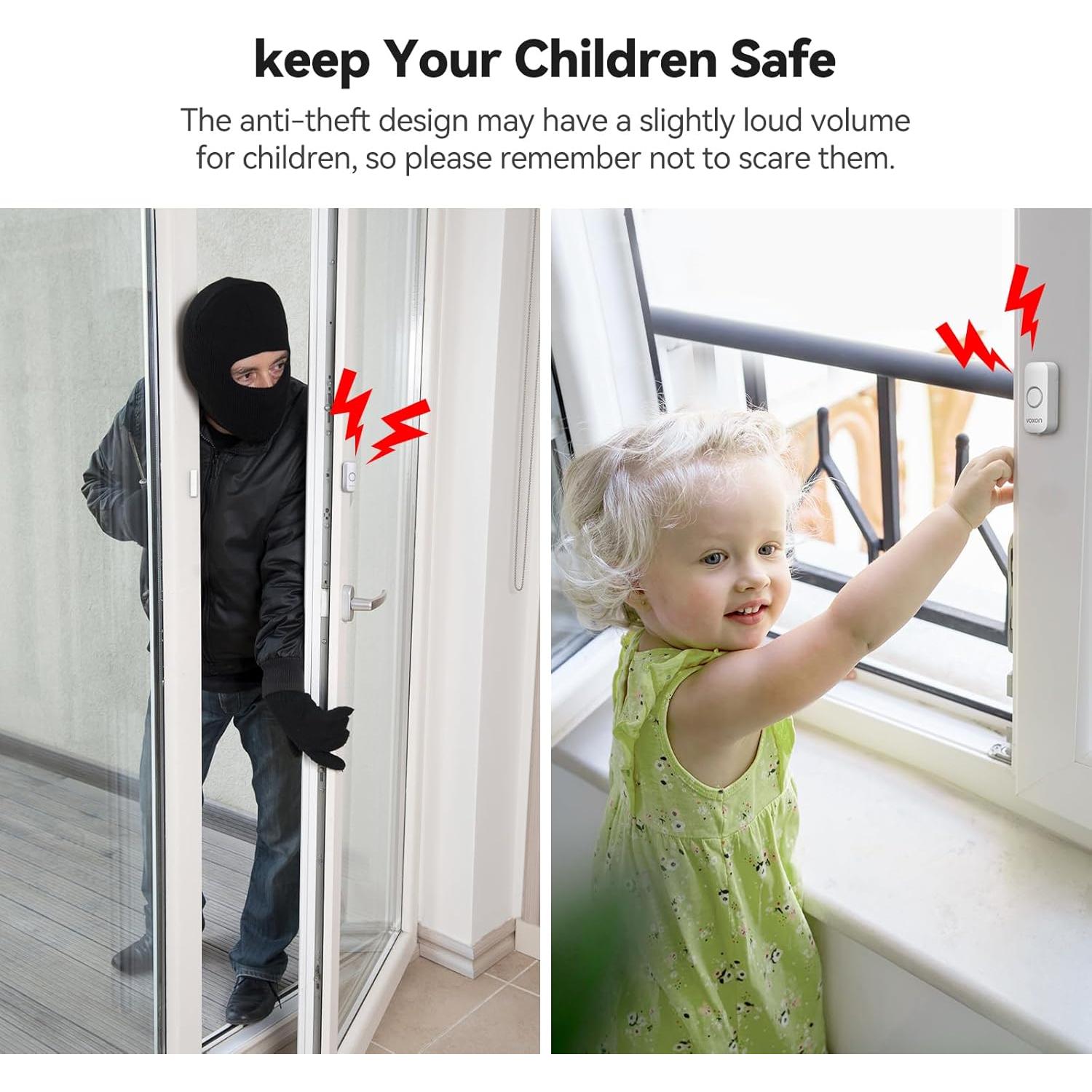 Alarmas de Puerta VOXON 100dB - Seguridad Infantil 2PCS