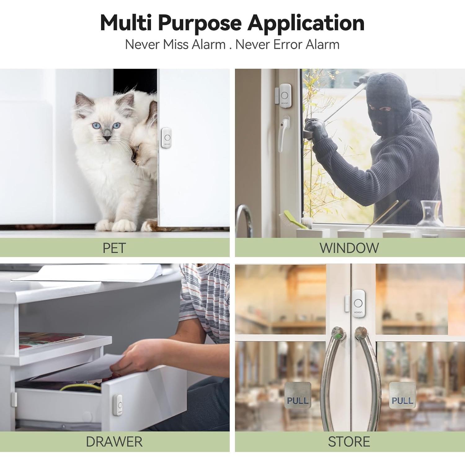 Alarmas de Puerta VOXON 100dB - Seguridad Infantil 2PCS