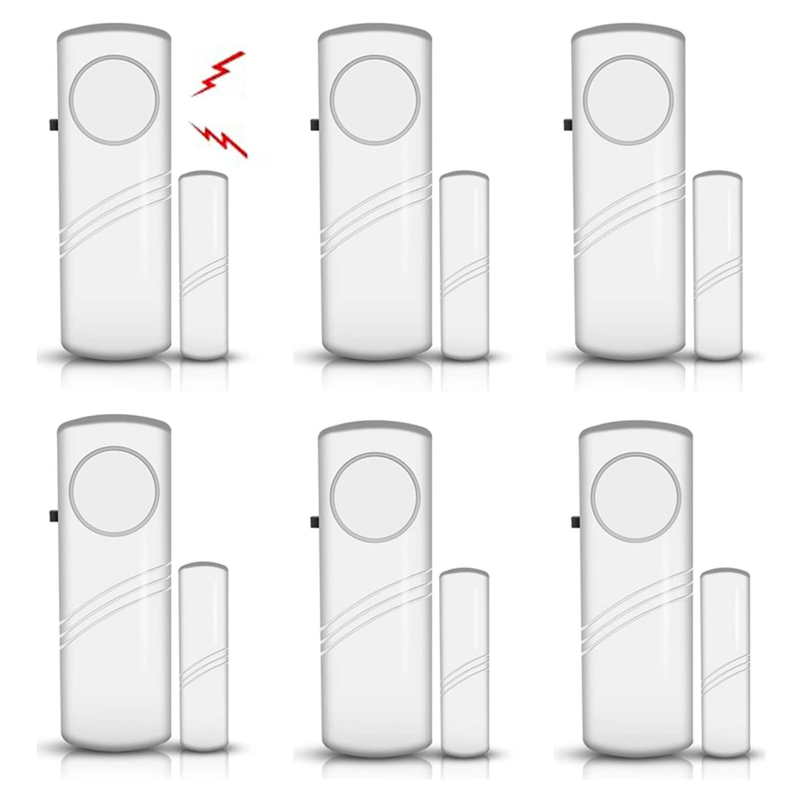 Paquete de 6 Alarmas Magnéticas Inalámbricas Alovexiong 90 dB