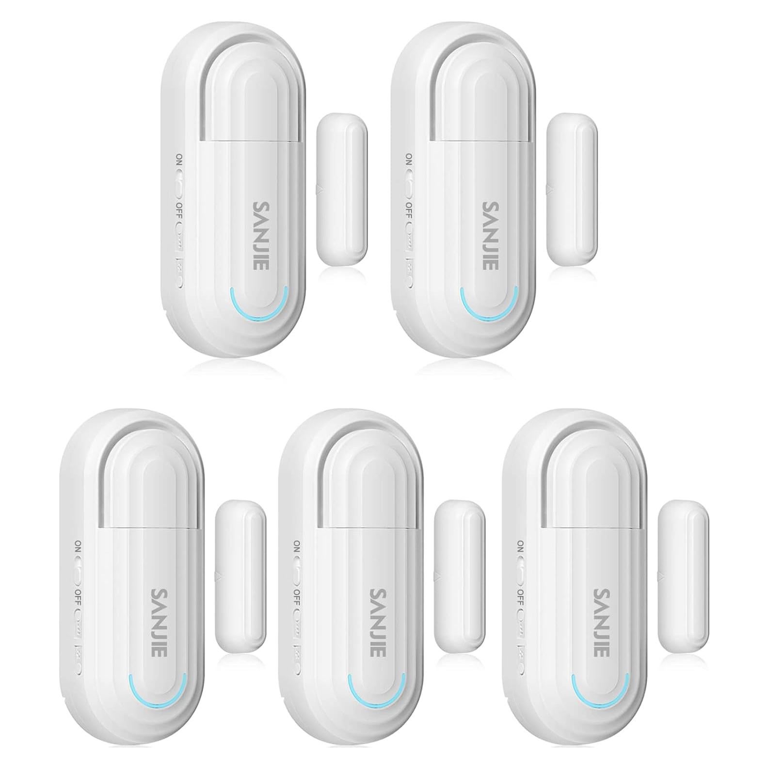 Sensores de Alarma de Puerta SanJie 5 Unidades 120 dB Ajustable