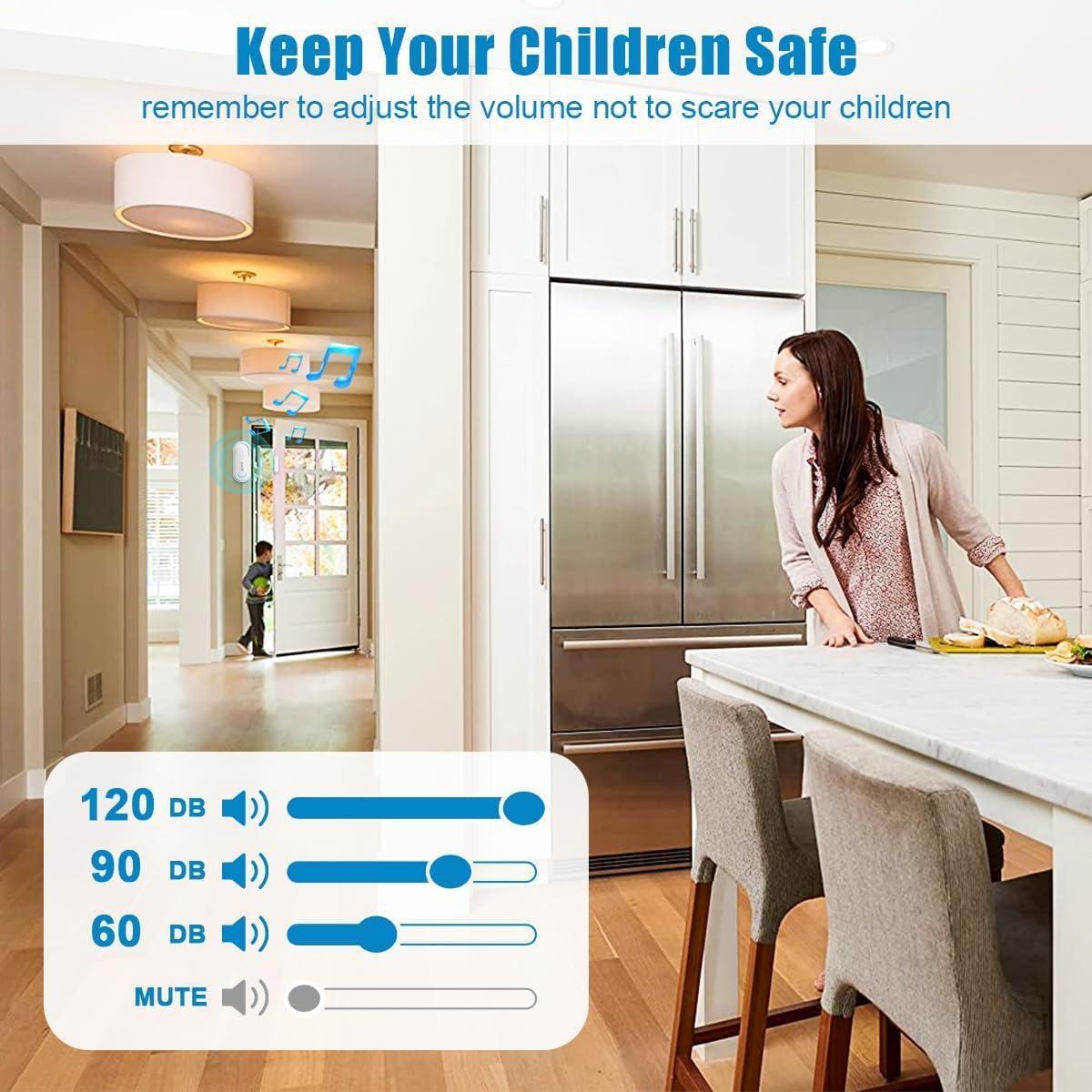 Sensores de Alarma de Puerta SanJie 5 Unidades 120 dB Ajustable