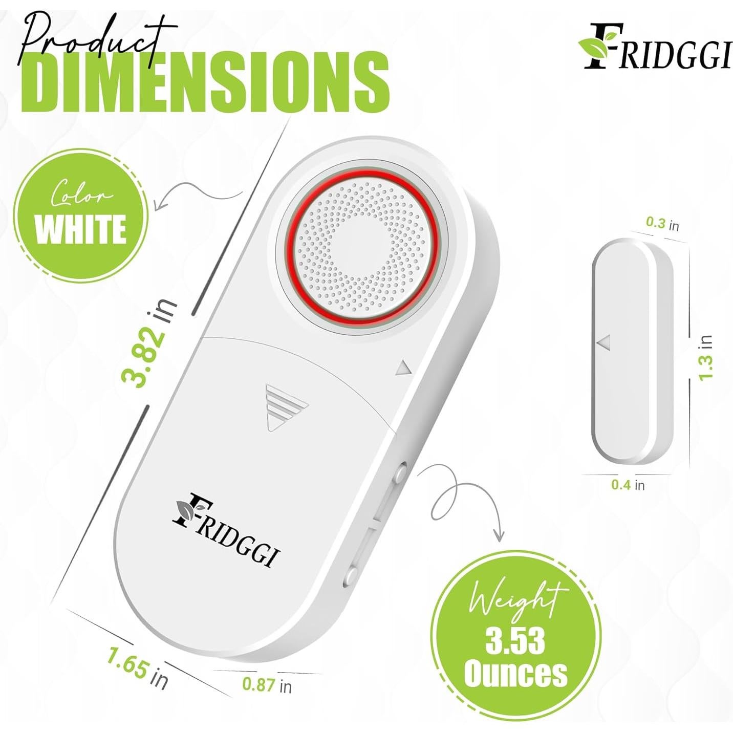 Alarma de Puerta 3en1 Fridggi - 80 a 120 dB, 7 Modos