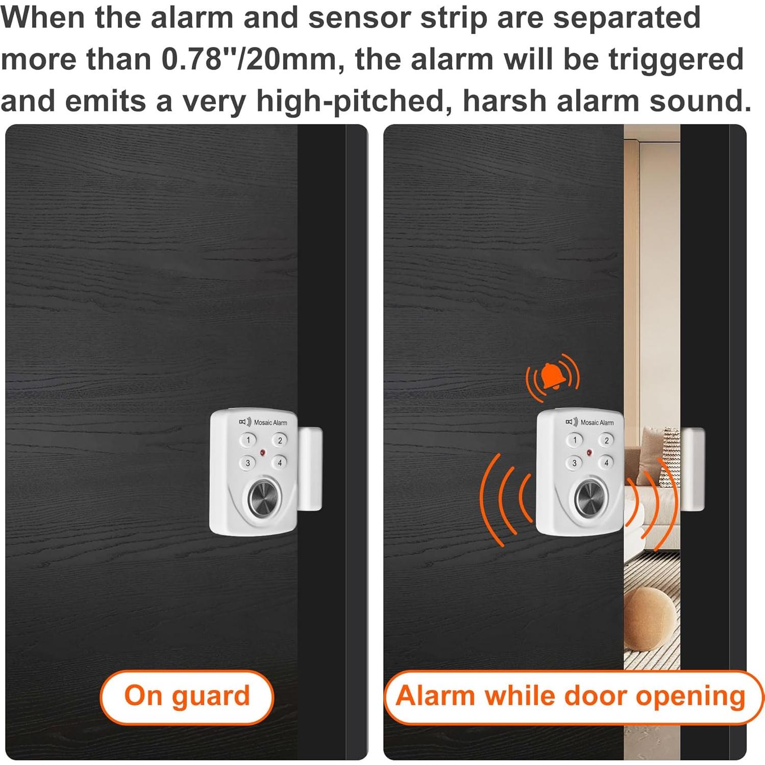 Paquete de 3 Alarmas de Puerta Ventana MH306V 130dB