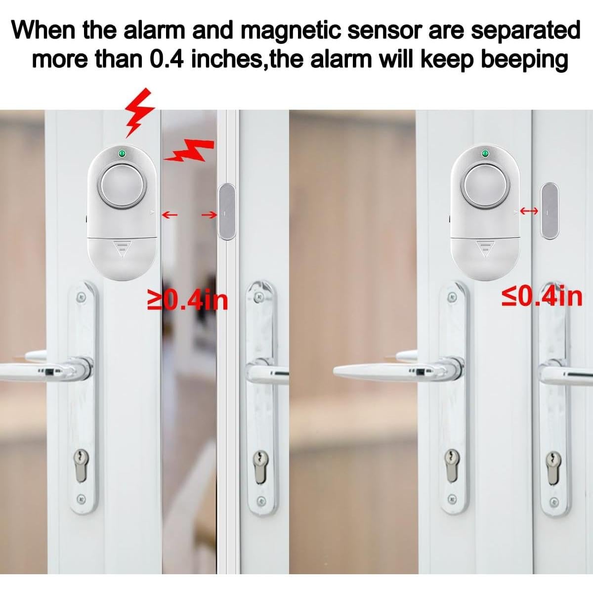 Sensor de Alarma Magnético Rinetiy 12 Piezas 120 dB