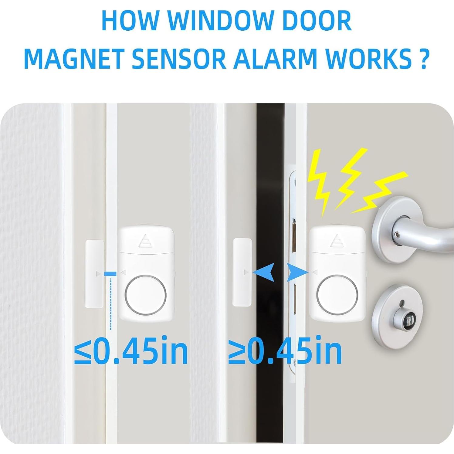 Alarma de Puerta y Ventana Kofeen 120dB Seguridad Hogar