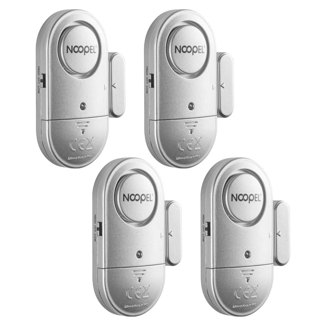 Alarmas de Puerta y Ventana NOOPEL 4 Paquete con Volumen Ajustable