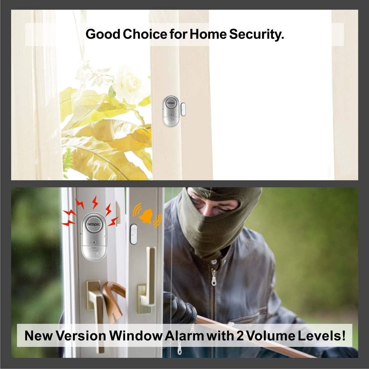 Alarmas de Puerta y Ventana NOOPEL 4 Paquete con Volumen Ajustable