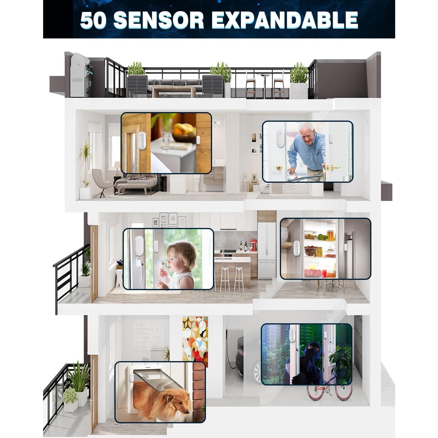 Timbre de puerta inalámbrico SanJie MC01 con 26 melodías y 110 dB