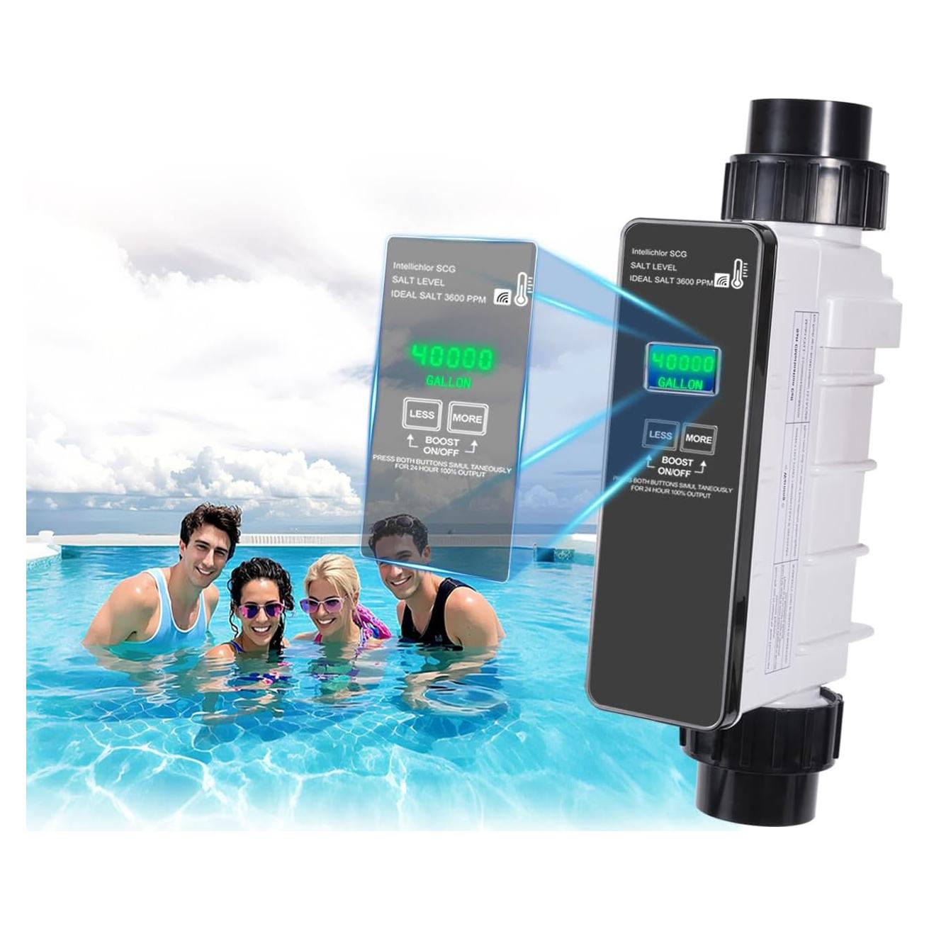 IC40 Pool Salt Cell Replacement Fit for Pentair Intellichlor IC40 (Replaces 520555) - 40K Gallon Saltwater Chlorinator System for Inground Pools - Pool Chlorine Generator