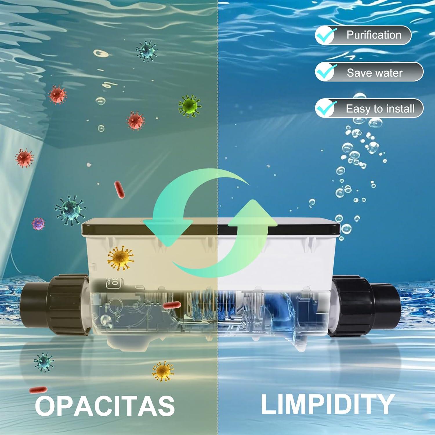 IC40 Pool Salt Cell Replacement Fit for Pentair Intellichlor IC40 (Replaces 520555) - 40K Gallon Saltwater Chlorinator System for Inground Pools - Pool Chlorine Generator