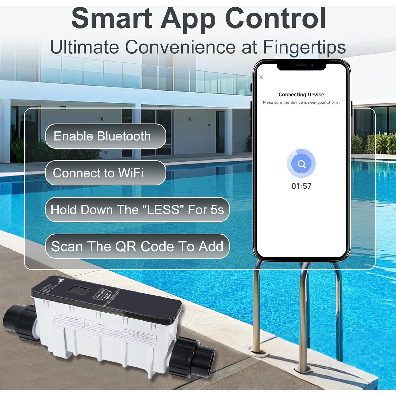 IC40 Pool Salt Cell Replacement Fit for Pentair Intellichlor IC40 (Replaces 520555) - 40K Gallon Saltwater Chlorinator System for Inground Pools - Pool Chlorine Generator