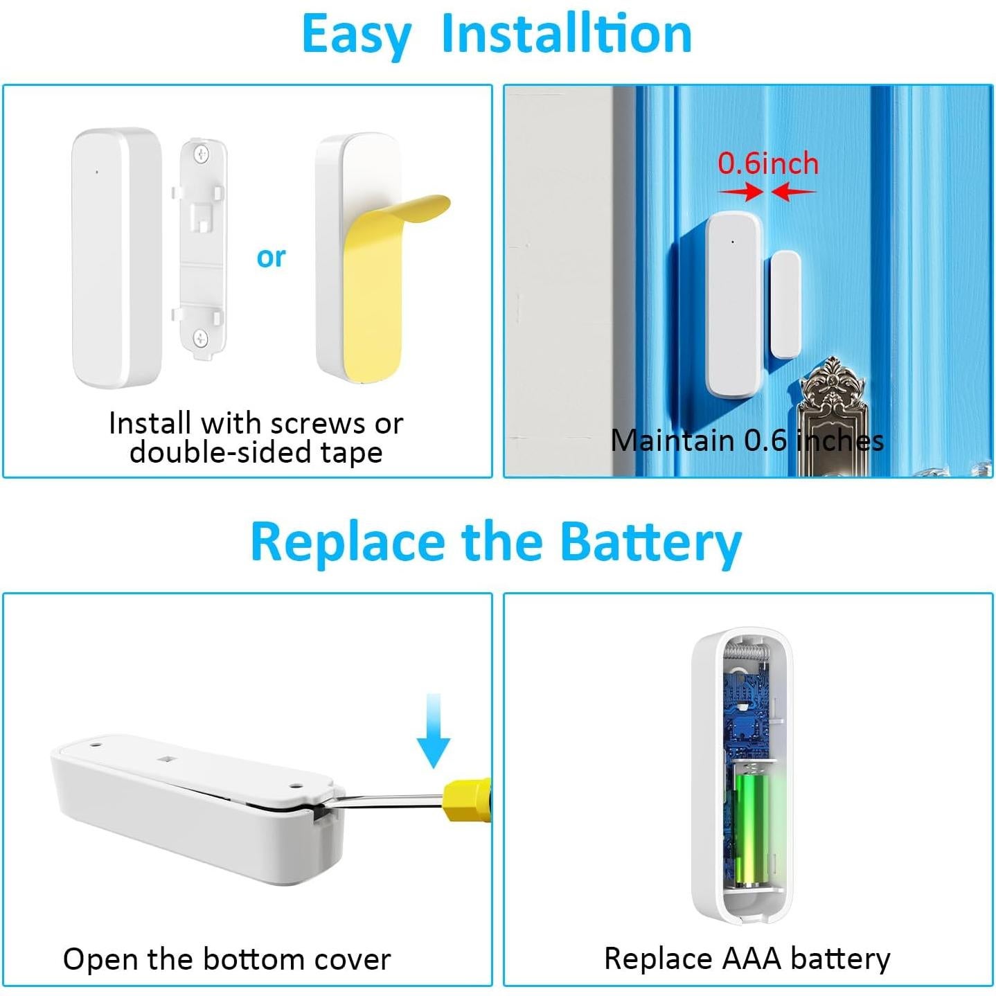 Timbre Inalámbrico AMHEY M991+D037 con 2 Sensores y 51 Tonos